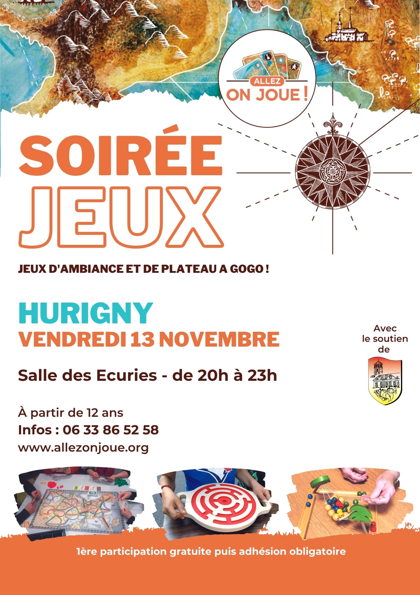Affiche Soirée jeux 13 novembre 2026 Allez on joue